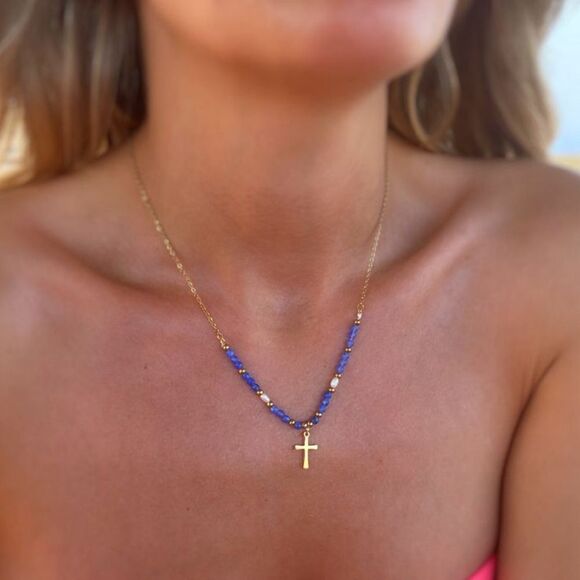 Anthropologie Jewelry - Boho beaded necklace N673